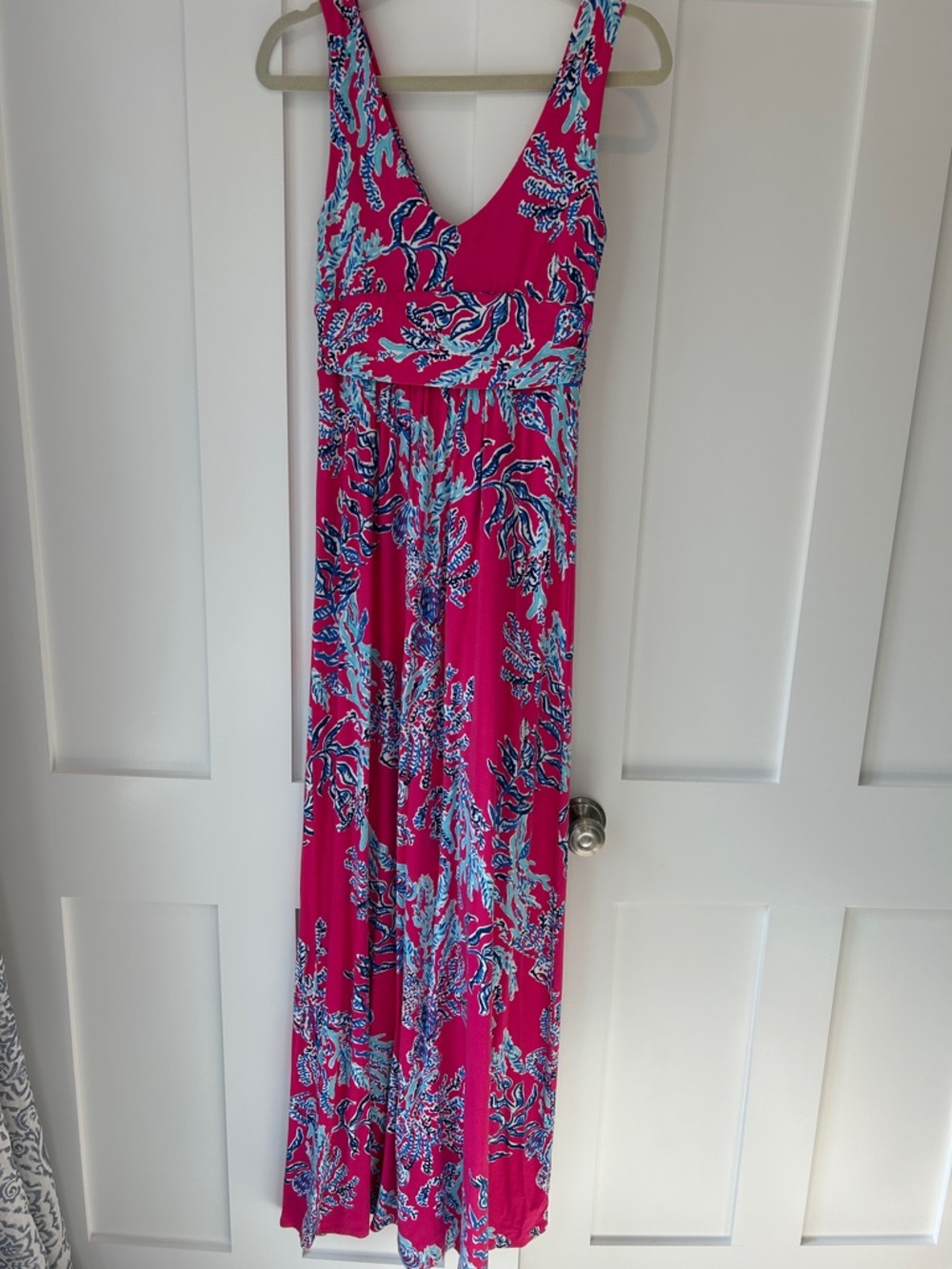Lilly Pulitzer Pink and Blue Printed Maxi Dress - Picture 2 of 2